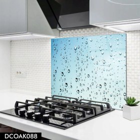 Resim Olinpa Cam Ocak Arkası Koruyucu | Su Damlası Desenli 