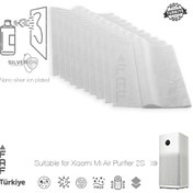 Resim FAF FİLTRE 10 Adet Xiaomi Air Purifier 2s Uyumlu Gümüş Iyonlu Elektrostatik Toz Tutucu Ön Filtre 