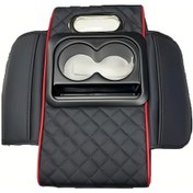 Resim Dashanshop Pratik Çok Amaçlı Araç Kolçak Yastığı, Siyah&kırmızı, Saklama Bölmeli Ve Bardaklı 