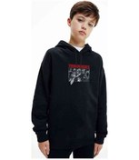 Resim Thundercats Baskılı Unisex Çocuk Kapüşonlu Siyah Sweatshirt 