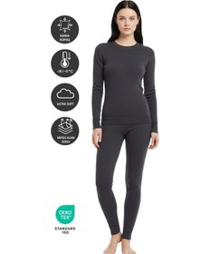 Resim Thermoform Artica Unisex Termal İçlik Set Antrasit Renkli 