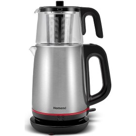 Resim Homend Royaltea 1750H Cam Demlikli Çay Makinesi 