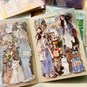 Resim 20 adet Anime Temalı Kağıt Sticker - Kendinden Yapışkanlı Mat Plastik Düzensiz Şekiller, Balık Yumurtası Desenleri ve Parıltılı Detaylar, El Yapımı Günlük Süslemesi ve Günlük Güzelleme için İdeal, Günlük Süslemesi | Canlı İllüstrasyonlar | Kendinden Yapışkanlı Stickerlar 