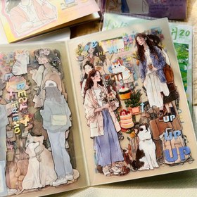 Resim 20 adet Anime Temalı Kağıt Sticker - Kendinden Yapışkanlı Mat Plastik Düzensiz Şekiller, Balık Yumurtası Desenleri ve Parıltılı Detaylar, El Yapımı Günlük Süslemesi ve Günlük Güzelleme için İdeal, Günlük Süslemesi | Canlı İllüstrasyonlar | Kendinden Yapışkanlı Stickerlar 