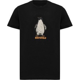Resim Routefield Treykids Unisex Çocuk Siyah Tişört 