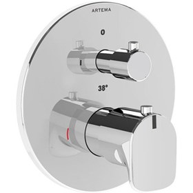 Resim Artema Root Round A42695 Ankastre Termostatik Duş Bataryası, Sıva Üstü Grubu, Krom 