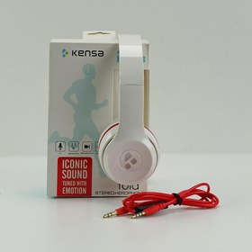 Resim Kensa Kh-08 AuX kablolu Mikrofonlu Kulaklık Beyaz 