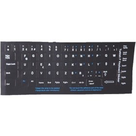 Resim Addison 300162 Türkçe F Siyah Klavye Stiker 