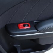 Resim Luenaarry 4 Adet Kırmızı Araba Iç Cam Kaldırma Döşemesi (Yurt Dışından) 