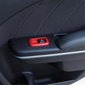 Resim Luenaarry 4 Adet Kırmızı Araba Iç Cam Kaldırma Döşemesi (Yurt Dışından) 