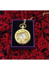 Resim Köstekli Çarklı İşlemeli Gold Renk Cep Saati 