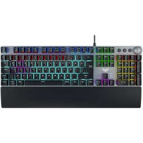 Resim Aula F2058 Bilek Destekli RGB Makrolu Kablolu Mekanik Oyuncu Klavyesi 