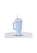 Resim Xindoker 40oz Paslanmaz Çelik Soğuk Saklama Bardak, Tekrarlı Çay Straw Ve 3-pozisyonlu Kapağı İle, Araç Ve Ev Kullanıma Uygun Mavi 