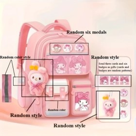 Resim Honeybeeshop Pembe Cinnamoroll Ve Kuromi Sırt Çantası Büyük Kapasite Ayarlanabilir Askılar Dayanıklı Pembe 