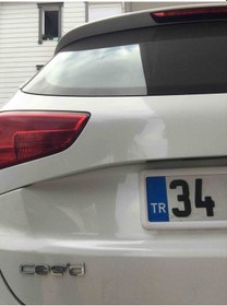 Resim Beyaz Çerçeveli Oto Plakalık Abs Plastik Esnek Plakalık 2 Adet 