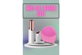 Resim MiraLive Kaş Bıyık ve Yüz Epilasyon Aleti ve Titreşimli Yüz Temizleme Masaj Aleti Ikili Set 