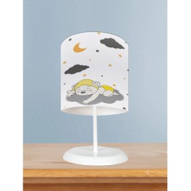 Resim Mekta Home Bebek ve Çocuk Odası Sevimli Uyuyan Ayı Desenli Abajur 