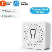 Resim 2 Yönlü Tuya Mini WiFi Anahtar Modülü Akıllı Kendin Yap Çekiçli Röle 16A Işık Anahtarları Zamanlayıcı Uzaktan Kumanda Açık/Kapalı 