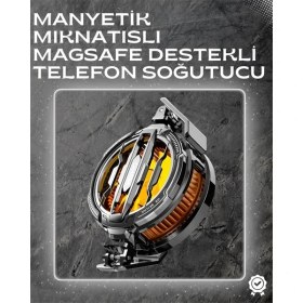 Resim İlk El Grup Ieg™ LED Işıklı Telefon Soğutucu | Ultra Sessiz Fan | Mıknatıslı ve Aparatlı Bağlantı 