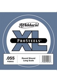 Resim D'addario Psb055 Bas Gitar Tek Tel. Re . Pro Steels. 0.055 Gauge 