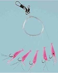 Resim Avcı Market Sabiki Living Shrimp Pink Karides No:11-6 Kanca 5'li Lüfer Palamut Levrek Çaparisi 