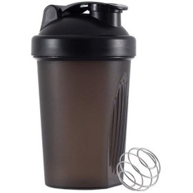 Resim Siyah 400 Ml Protein Shaker Bardak Kapak Çevirin Milkshake Karıştırma Su Şişesi Spor Salonu Kaynağı Siyah 