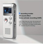 Resim Dream011 8gb 6 Kayıt Modlu 650 Saat Şarjlı Ses Kayıt Cihazı Mp3 Çalar Gümüş Set 