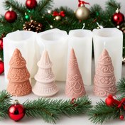 Resim Silikon Noel Ağacı Mum Kalıpları – Kabartmalı Yıldızlar/Çiçekler/Kar Taneleri/Yapraklar, Dayanıklı ve Kolay Çıkarma Özellikli, Alçı ve Reçine El Sanatları İçin, Tatil Dekoru & DIY Projeler, Mevsimlik Tasarım, Şık Desenler, Yüksek Kaliteli Silikon, Ev Dekorasyonu Tutkunlar İçin 