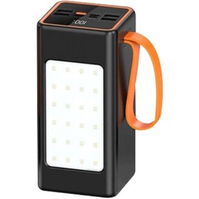 Resim 50000Mah Powerbank 22.5W Hızlı Şarj,4 USB Port Çıkışlı,Güçlü Kamp Led El Feneri 