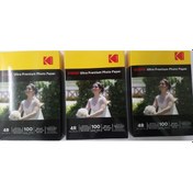 Resim Kodak 10X15 CM-260 G Gram 3 Paket Parlak Inkjet Fotoğraf Kağıdı 