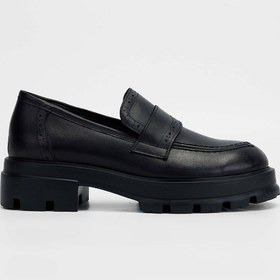 Resim Tamer Tanca Kadın Hakiki Deri Siyah Deri Loafer Ayakkabı 775 4110 Bn Ayk Sk23/24 Sıyah Dr Siyah 