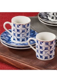 Resim Güral Porselen Atina 12 Parça 6 Kişilik Bone Türk Kahvesi Fincan Takımı - 2411 Beyaz 