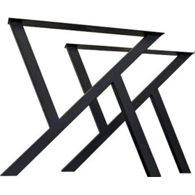 Resim Asimetrik Mutfak Masası Ayağı, Metal Sehpa, Yemek Masası Ayağı 