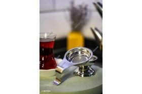 Resim Esmo Home Paslanmaz Çelik Altlıklı Çay Süzgeci - 304 Kalite Paslanmaz Çelik 