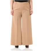 Resim Büyük Beden Beli Yandan Ve Arkadan Lastikli Vizon Pantolon 