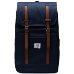 Resim Herschel Retreat 15 inç/16 inç Uyumlu Mıknatıslı Kapama Laptop Notebook iPad Sırt Çantası Kahverengi 