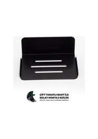 Resim Metal Çok Fonksiyonlu Sabunluk Paslanmaz Siyah El Sabunluğu Siyah 