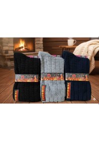 Resim Unisex Havlu Thermal Soket Çorap, Asorti, 12'li Kutu Dikişsiz/soft Yıkama/kokulu Lacivert 