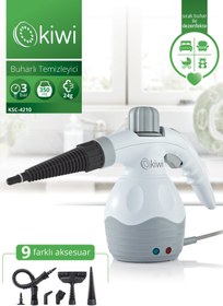Resim Kiwi Ksc4210 Çok Fonksiyonlu Buharlı Temizleyici 9 Aparatlı Çok Amaçlı Ev Zemin, Döşeme, Araba Temizleme 