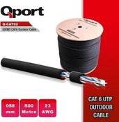 Resim CAT6 Utp 23AWG 500m Outdoor Makaralı Kablo Q-CATO2 Qport