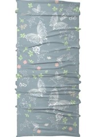 Resim Çizgi Kelebek 4 Mevsim Motosiklet Ve Outdoor Bandana - Balaklava Dn419 Mavi 