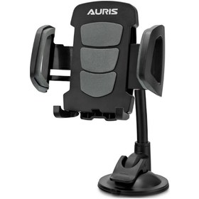 Resim Auris Ars-H3 Cama Yapışan Vantuzlu 360° Dönen Tasarımlı Oto Telefon Tutucu Siyah 