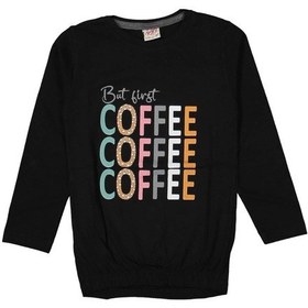 Resim Kız Çocuk Mevsimlik Coffe Baskılı Sweatshirt Bgl-st03647 001 
