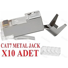 Resim Cat7 Rj45 Jack Jak 10 Adet 4229A Cak İnternet Modem Adsl Çak Kabl 