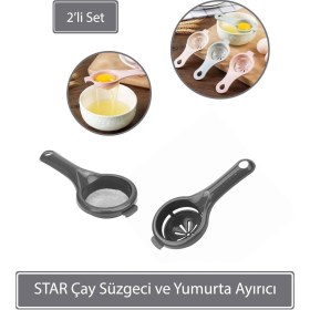 Resim Star Çay Süzgeci ve Yumurta Ayırıcı - Antrasit 