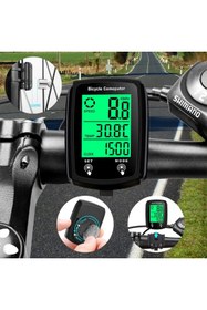 Resim VenaliaStore Bisiklet Kilometre Sayacı Termometreli LCD Ekranlı Hız Ölçer Su Geçirmez Çok Fonksiyonlu 