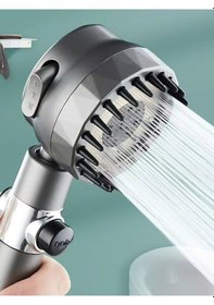Resim Duş Başlığı 3 Farklı Mod Masajlı Duş Başlılığı Silikon Hortum Ve Tutacak Set Şeklinde Diğer 