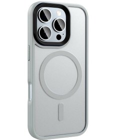 Resim İphone Uyumlu 16 Pro Max Uyumlu Kılıf Mat Arka Yüzey Wireless Şarj Özellikli Zore Flet Magsafe Kapak- Rose Brown 