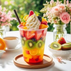 Resim Evinizin Yardımcısı Sunumluk & Meze & Tatlı & Soğuk Meze Plastik Sup Kase 1000 Cc 6 Adet Kase 6 Adet Kapak 