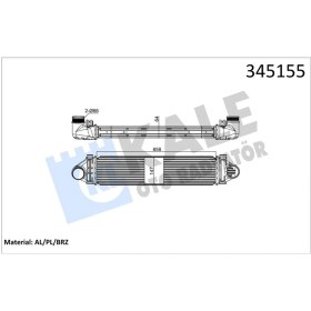 Resim İntercooler Al/pl/brz Focus-mondeo 4 S-max-dıscovery-free Lander 2-evoque-volvo C30-s80 2-540-570 31338473 